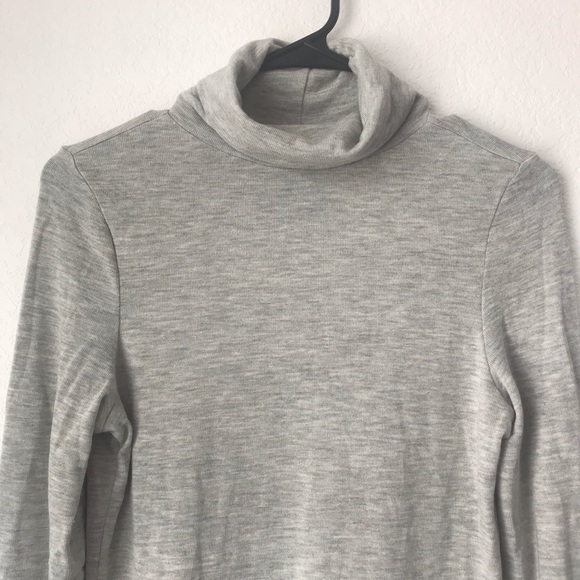 Grey One Step Up Turtle Neck Long Sleeve Dress - Picture 2 of 5